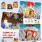 Set Led Lighted Mini Xmas Village Houses Winter Village Accessories Holiday Village Collection Kit for Christmas Village Desktop Table Decoration